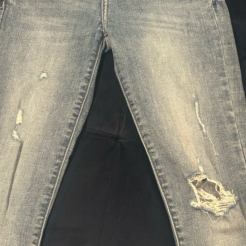 Eunina Faded Blue Ripped Skinny Jeans